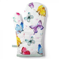 Ambiente Butterfly Collection White edényfogó kesztyű 18x30cm, 100% pamut