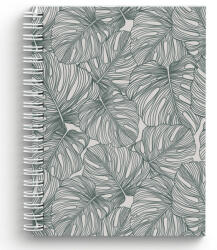 KARTON P+P Spirál füzet A/5, vonalas, Soft Monstera, leveles (KPP-8-843)