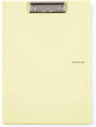 KARTON PP Felírótábla, fedeles, A/4, PVC, PASTELINI, pasztell sárga (KPP-5-550) - officetrade