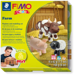 FIMO kreatív süthető gyurma készlet - 4 x 42 g, farm