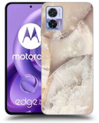 Picasee Fekete szilikon tok az alábbi mobiltelefonokra Motorola Edge 30 Neo - Cream marble