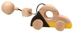 Mobbli Jucarie Montessori din lemn, masina beetle pentru centru activitati, galben-negru, Mobbli (MBL-PO-BC-06)