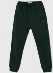 Pepe Jeans gyerek pamut melegítőnadrág zöld, sima - zöld 176