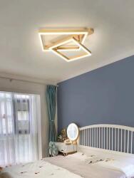 Lustra LED Cu Telecomanda, 3 Tipuri De Lumina, Intensitate Reglabila, 106W, Negru/Auriu - dmliving - 399,00 RON