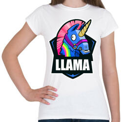 printfashion Fortnite LLÁMA - Női póló - Fehér (965392)