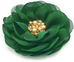 Zia Fashion Brosa eleganta floare mare verde din voal 10 cm, Corizmi, Green Floral Charm