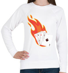 printfashion Póker - Női pulóver - Fehér (6247024)