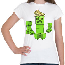 printfashion Minecraft creeper - Női póló - Fehér (1594460)