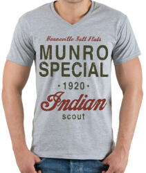 printfashion Munro special - Férfi V-nyakú póló - Sport szürke (14975214)