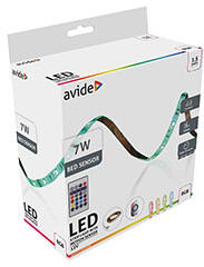 Avide LED szalag szett ágyvilágításhoz: mozgásérzékelős, 1x150 cm színváltós RGB, távirányítóval (ALBLBED12V-SEN-RGB)
