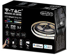 V-TAC Smart LED szalag szett 5 méter RGB+CCT FullColor - Wi-Fi vezérlő + tápegység + távirányító ( 2910)