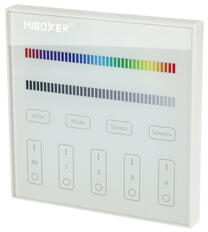 MiLight Group Control RGBW Fali RGB+fehér LED szalag távirányító panel, T3: 230V (MiLight T3 AC180-240V RGBW panel remote)