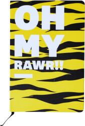 Mikirei Agenda, Mikirei, galben si negru, hartie, 21.5 x 14.5 cm, model tigru Oh My Rawr! !