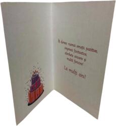 Zoltyd Art Felicitare, Zoltyd Art, portocaliu, carton, 16.5 x 11.5 cm, cu mesaj La multi ani!
