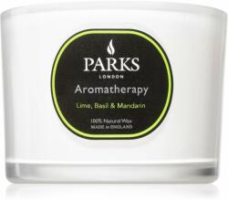 Parks London Aromatherapy Lime, Basil & Mandarin lumânare parfumată 80 g