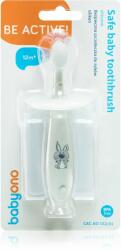 BabyOno Safe Baby Toothbrush Grey perie de dinti pentru copii 12m+ 1 buc