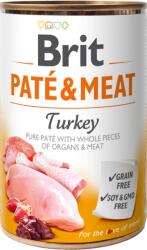 Brit Conserva cu bucati de carne si pate, Brit Pate & Meat cu Curcan, 400 g