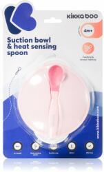  Kikkaboo Suction Bowl & Heat Sensing Spoon etetőkészlet 4 m+ Pink 2 db
