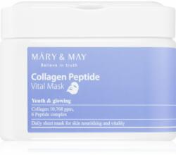 MARY & MAY Collagen Peptide Vital Mask fátyolmaszk szett ránctalanító hatással 30 db