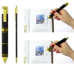 Thinking Gifts Flexilight Elegáns könyvjelző toll - fekete/arany (tg-pbbg)