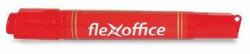 FlexOffice "PM04" 0, 8/6, 0 mm conic/tăiat cu două capete, marker roșu cu alcool cu capăt dublu (FO-PM04RED)