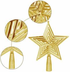 SPRINGOS Ca1199 decorare Crăciun stea de aur 14, 5 cm (CA1199)
