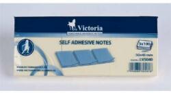 Victoria 50x40 mm 100 de foi de notițe autocolante galbene (3 blocuri/pachet) (01-565301-LV5040-2013)
