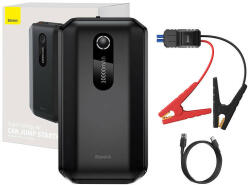 Baseus Super Energy Car Jump Starter Powerbank / Indító, 10000mAh, 1000A, USB (fekete) - pixelrodeo