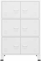 vidaXL Fehér fém ipari irattartó szekrény 75 x 40 x 115 cm (339629)
