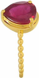  Arannyal Bevont Ezüst Gyűrű Thai Rubinnal, Méret: 57-56 (PCY9899/57)