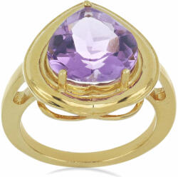 Arannyal Bevont Ezüst Gyűrű Rose De France Ametiszttel, Méret: 54-55 (Y48221/54)