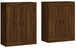 vidaXL 2 db barna tölgyszínű szerelt fa fali szekrény (3198040) - pepita