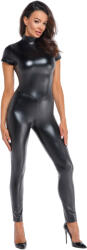 Noir Handmade Powerwetlook Jumpsuit with Short Sleeves 2730715 Black M