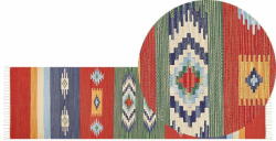 Beliani Színes kilim pamut futószőnyeg 80 x 300 cm KAMARIS