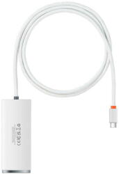 Baseus Lite Series Hub 4in1 USB-C to 4x USB 3.0 + USB-C, 1m (White) (033101) - pcone