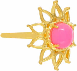  Arannyal Bevont Ezüst Gyűrű Etiópiai Neon Pink Opállal, Méret: 59-58 (PCY10073/59)