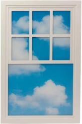 Seletti Lumina decor de perete WINDOW #1 90 x 57 cm, alb, lemn/acrilic, Seletti