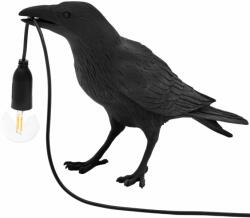 Seletti Lampă de masă BIRD WAITING, 33 cm, negru, Seletti