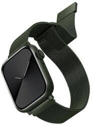 UNIQ Egyedi tok Dante szíj Apple Watchhoz 1/2/3/4/5/6/7/8/9/SE/SE2 42/44/45mm rozsdamentes acél - zöld