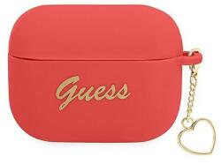 Guess GUAPLSCHSR AirPods Pro borító piros/piros Szilikon Charm Heart Collection