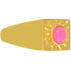 Arannyal Bevont Ezüst Gyűrű Etiópiai Neon Pink Opállal, Méret: 62-63 (PCY10022/62)