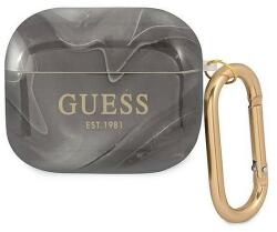 Guess GUA3UNMK AirPods 3 borító fekete/fekete Marble Collection