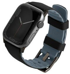 UNIQ Linus Apple Watch Series 4/5/6/7/8/SE/SE2 szíj 38/40/41mm. Airosoft szilikon fekete/éjfekete