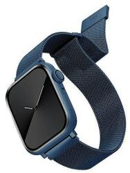 UNIQ Case Dante Szíj Apple Watchhoz 1/2/3/4/5/6/7/8/9/SE/SE2 38/40/41mm Rozsdamentes acél kék/kobaltkék