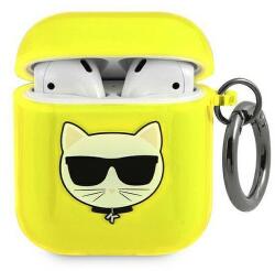 Karl Lagerfeld KLA2UCHFY AirPods borító sárga/sárga Choupette