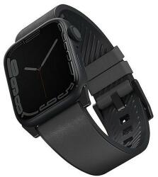UNIQ szíj Straden Apple Watch Series 4/5/6/7/8/SE/SE2/Ultra 42/44/45mm. Bőr hibrid szíj szürke/grey