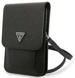 GUESS Handbag GUWBSATMBK fekete / fekete Saffiano Triangle
