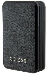 GUESS Powerbank 18W GUPB10DP4GEGK 10000mAh fekete/fekete 4G bőr fém logó