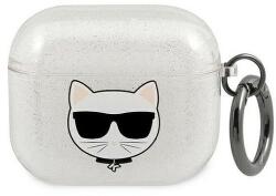 Karl Lagerfeld KLA3UCHGS AirPods 3 borító ezüst/ezüst Glitter Choupette
