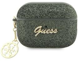 Guess GUAP2GLGSHA AirPods Pro 2 borító zöld/kaki Glitter Flake 4G Charm